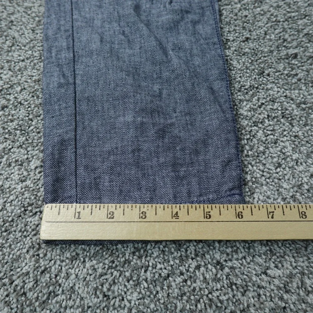Banana Republic Pants Mens 29X30 Blue Linen Mason Athletic Tapered Chambray Flex
